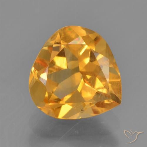 1.72ct Натуральный Оранжево-золотой Цитрин, Форма груши, Чистота VS