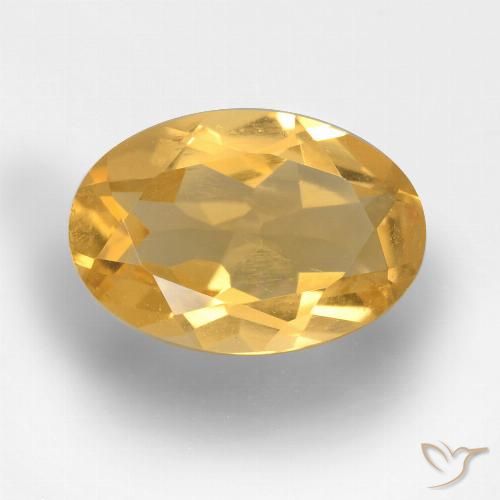 2.41ct Натуральный Среднее золото Цитрин, Овал, VVS-VS