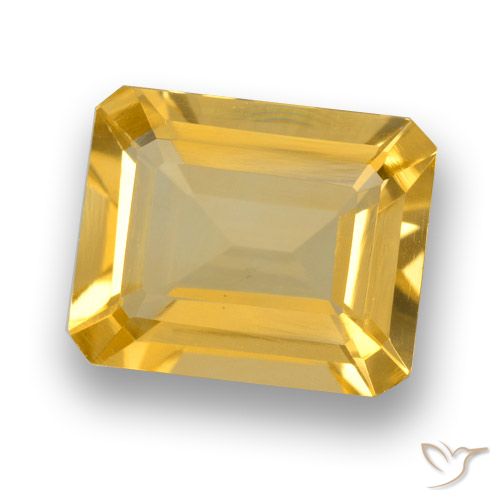 3.61ct Натуральный Среднее золото Цитрин, Изумрудная огранка, Чистота VVS