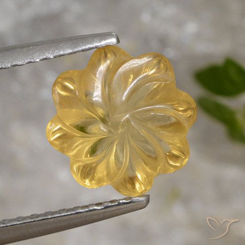 2.00ct Натуральный Среднее золото Цитрин, Огранка Цветок, Прозрачный