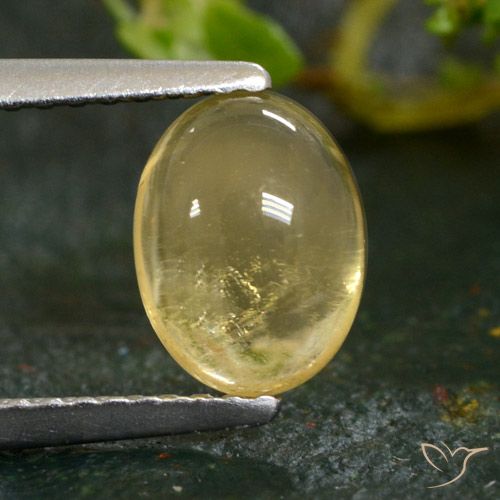 1.39ct Натуральный Светло-желтый Цитрин, Овал, Прозрачный