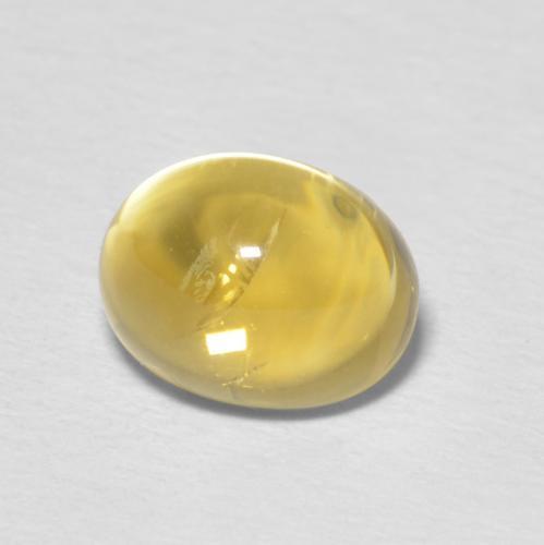 1.86ct Натуральный Светло-золотисто-желтый Цитрин, Овал, Прозрачный