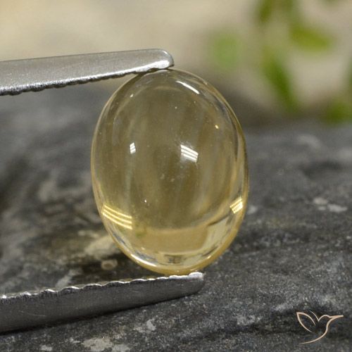 1.30ct Натуральный Светлое золото Цитрин, Овал, Прозрачный