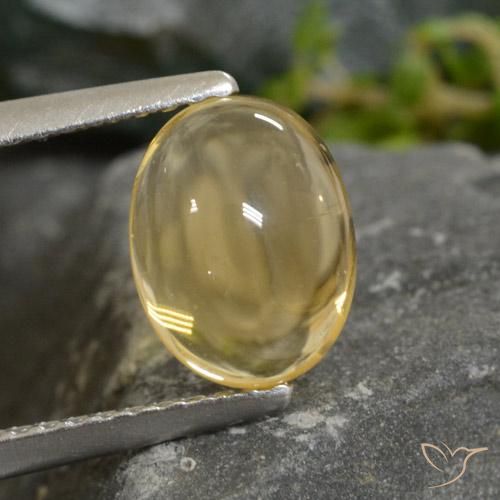 1.88ct Натуральный Светлое золото Цитрин, Овал, Прозрачный