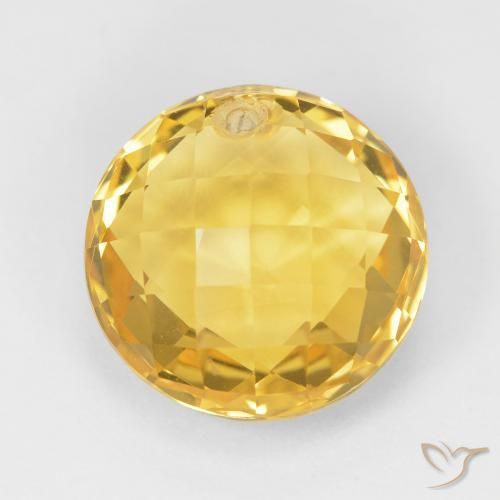 7.79ct Натуральный Среднее золото Цитрин, Круглый, Чистота VVS