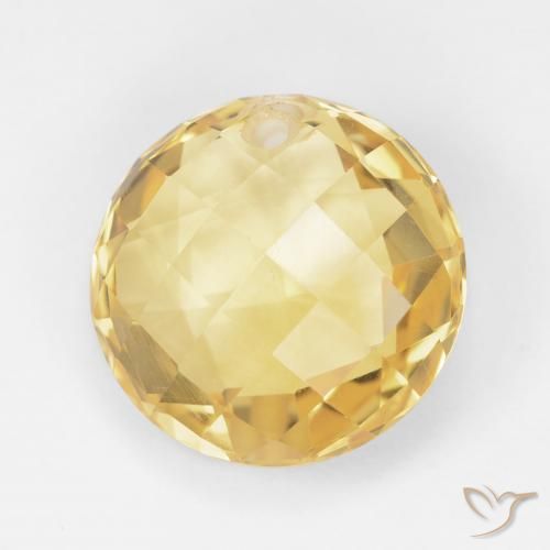 7.46ct Натуральный Среднее золото Цитрин, Круглый, VVS-VS