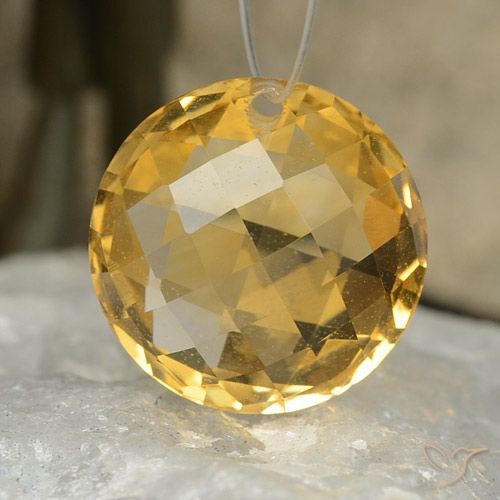7.88ct Натуральный Темно-золотой Цитрин, Круглый, Чистота VVS