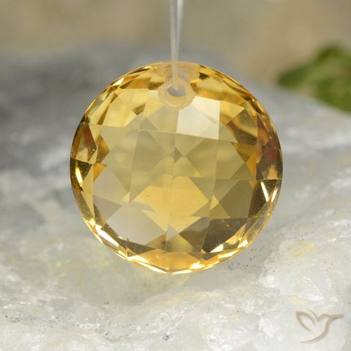 7.70ct Натуральный Золотисто-оранжевый Цитрин, Круглый, Чистота VVS