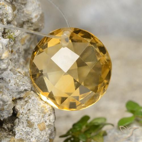 4.79ct Натуральный Золотисто-оранжевый Цитрин, Круглый, Чистота VVS