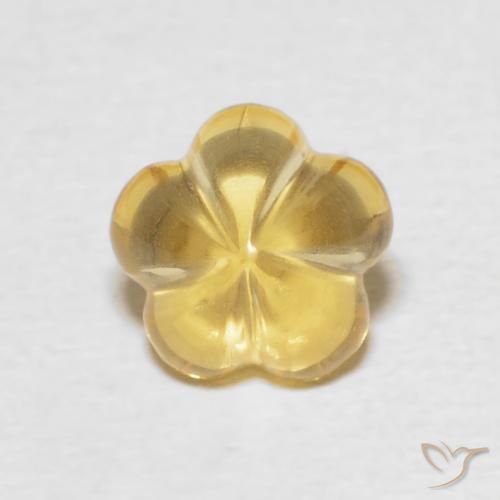 2.31ct Натуральный Медовый желтый Цитрин, Огранка Цветок, Прозрачный