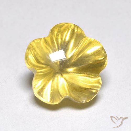2.38ct Натуральный Средний желтый Цитрин, Огранка Цветок, Прозрачный