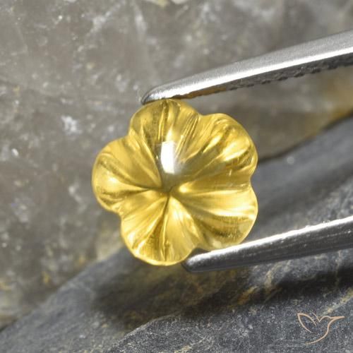 2.30ct Натуральный Светлое золото Цитрин, Огранка Цветок, Прозрачный