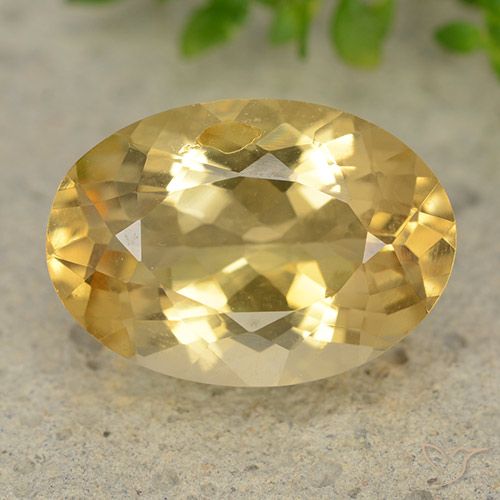 5.29ct Натуральный Среднее золото Цитрин, Овал, Чистота VVS