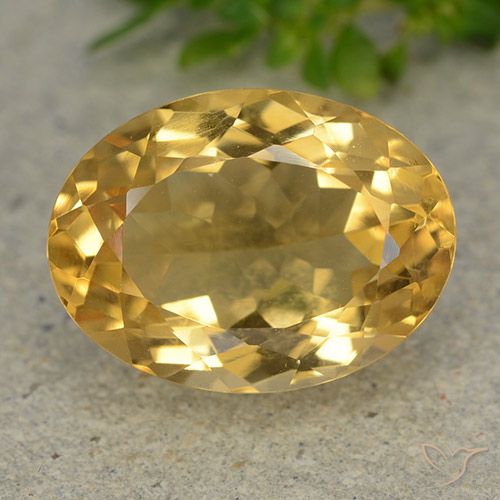 6.19ct Натуральный Средний золотой Цитрин, Овал, Чистота VVS