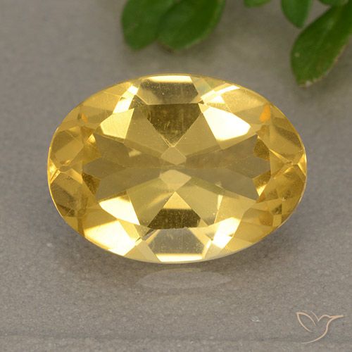 4.15ct Натуральный Яркое золото Цитрин, Овал, VVS-VS