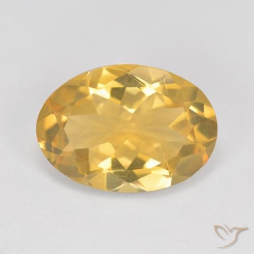 4.75ct Натуральный Средний золотой Цитрин, Овал, VVS-VS
