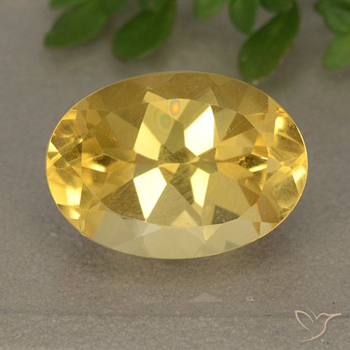 6.24ct Натуральный Золотисто-оранжевый Цитрин, Овал, VVS-VS