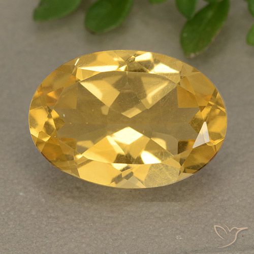 4.50ct Натуральный Средний золотой Цитрин, Овал, VVS-VS