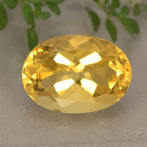 6.38ct Натуральный Среднее золото Цитрин, Овал, VVS-VS