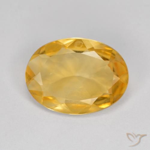 3.20ct Натуральный Темно-золотой апельсин Цитрин, Овал, VVS-VS