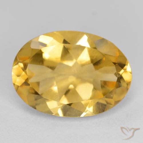 5.18ct Натуральный Средний золотой Цитрин, Овал, VVS-VS