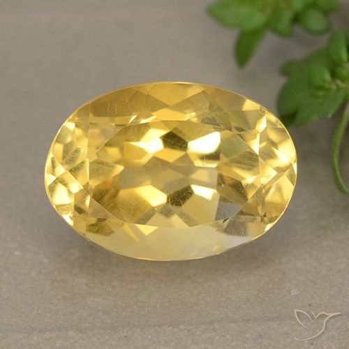 5.70ct Натуральный Золотой Цитрин, Овал, VVS-VS