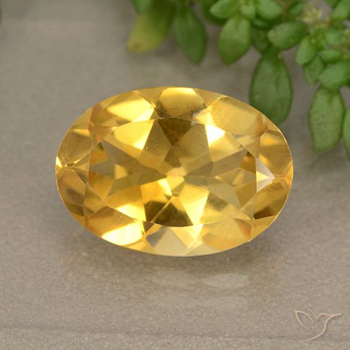 5.11ct Натуральный Яркое золото Цитрин, Овал, VVS-VS
