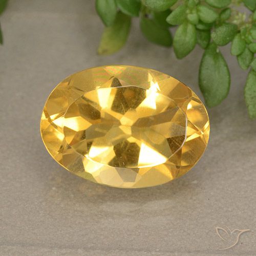 5.44ct Натуральный Среднее золото Цитрин, Овал, VVS-VS