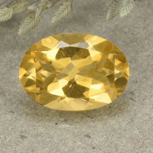 5.14ct Натуральный Золотисто-оранжевый Цитрин, Овал, VVS-VS