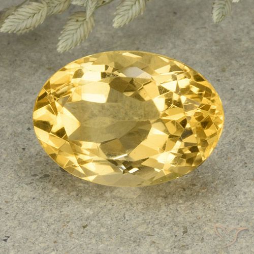 6.11ct Натуральный Золотисто-оранжевый Цитрин, Овал, VVS-VS