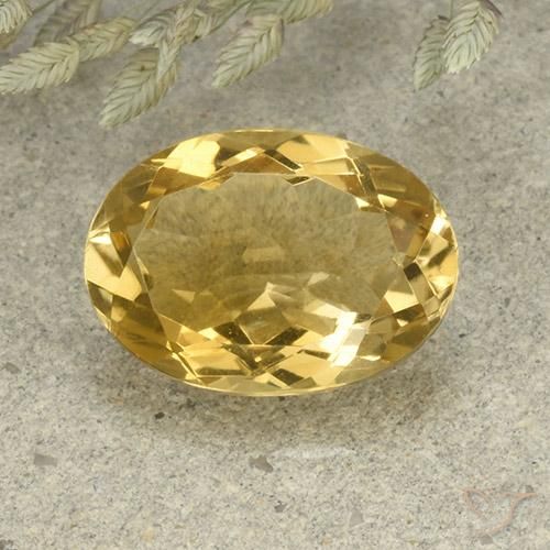 4.94ct Натуральный Золотисто-оранжевый Цитрин, Овал, VVS-VS