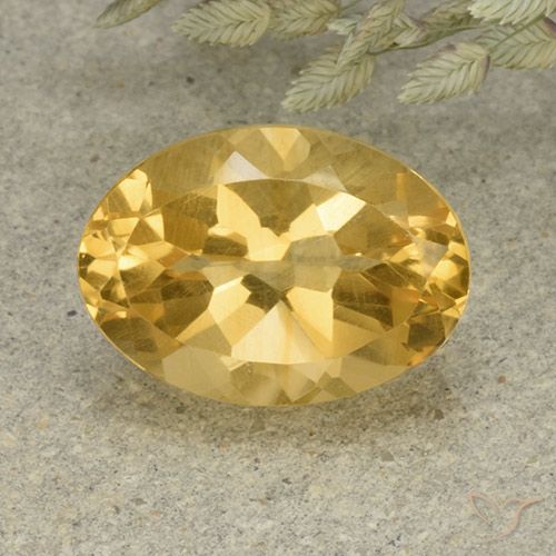 5.71ct Натуральный Средний золотой Цитрин, Овал, VVS-VS