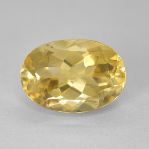 6.37ct Натуральный Золотой Цитрин, Овал, VVS-VS