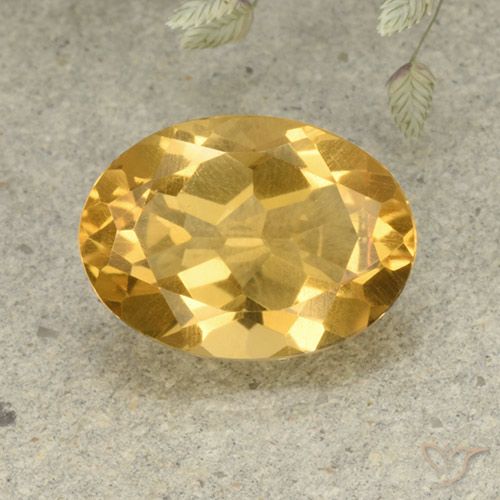 4.70ct Натуральный Средне-темный золотистый Цитрин, Овал, VVS-VS