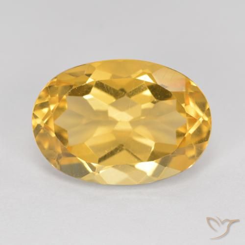 5.71ct Натуральный Средний золотой Цитрин, Овал, VVS-VS