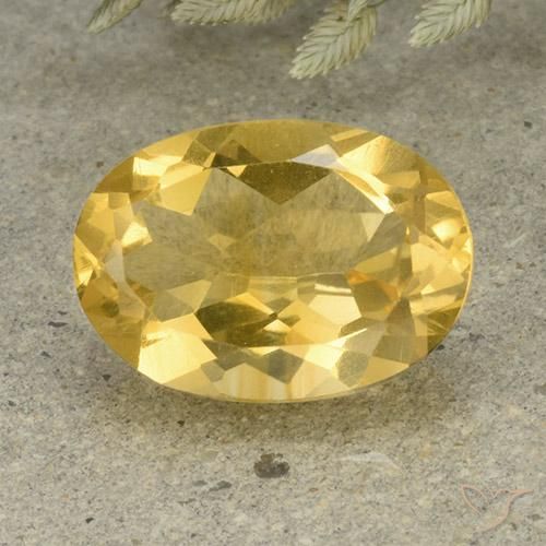 4.95ct Натуральный Средний золотой Цитрин, Овал, VVS-VS