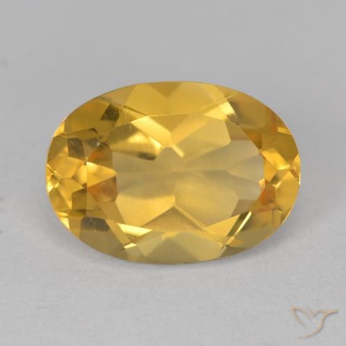 5.52ct Натуральный Средний золотой Цитрин, Овал, VVS-VS