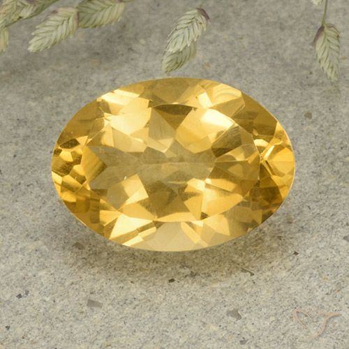 5.08ct Натуральный Золотисто-оранжевый Цитрин, Овал, VVS-VS