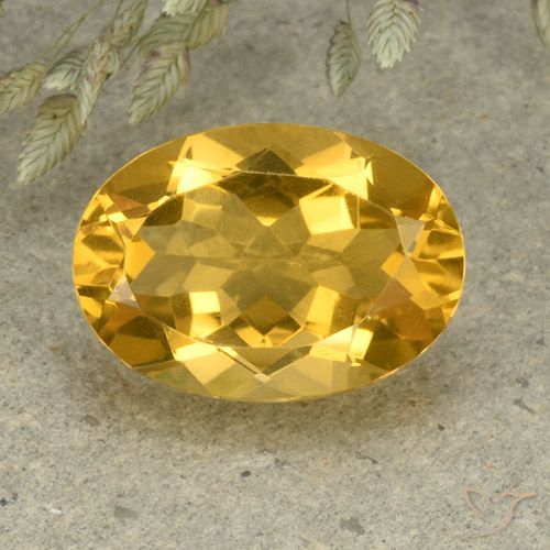 5.35ct Натуральный Темно-золотой апельсин Цитрин, Овал, VVS-VS