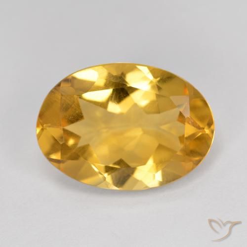 5.16ct Натуральный Темно-золотой апельсин Цитрин, Овал, VVS-VS