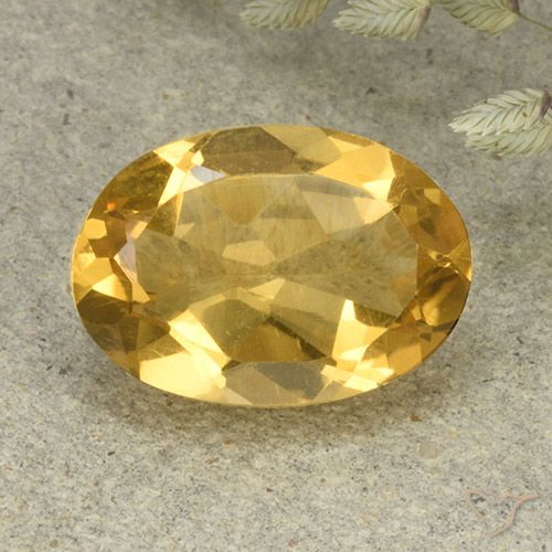 4.56ct Натуральный Золотисто-оранжевый Цитрин, Овал, VVS-VS