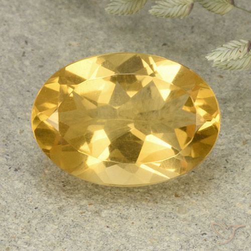 5.31ct Натуральный Средний золотой Цитрин, Овал, VVS-VS