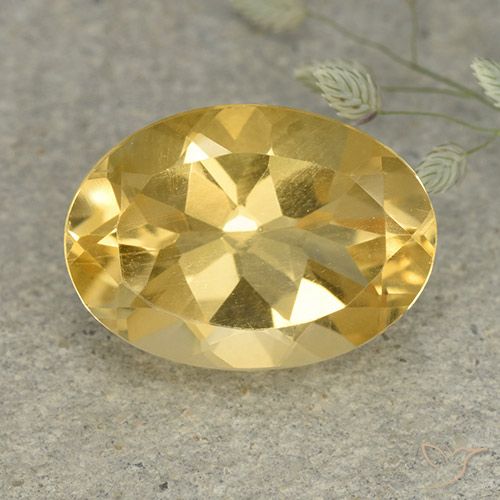 5.81ct Натуральный Средний золотой Цитрин, Овал, VVS-VS
