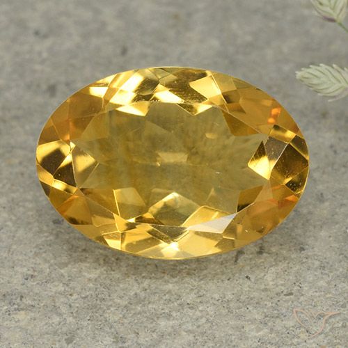 4.32ct Натуральный Средне-темный золотистый Цитрин, Овал, VVS-VS