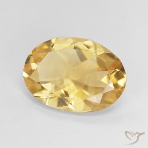 4.28 карата, натуральный Medium Light-Golden Цитрин, Овал, VVS-VS
