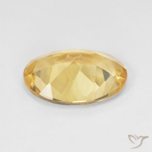 4.28 карата, натуральный Medium Light-Golden Цитрин, Овал, VVS-VS