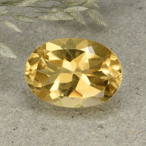 5.82ct Натуральный Золотисто-оранжевый Цитрин, Овал, VVS-VS