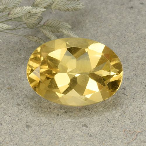 5.07ct Натуральный Золотисто-оранжевый Цитрин, Овал, VVS-VS