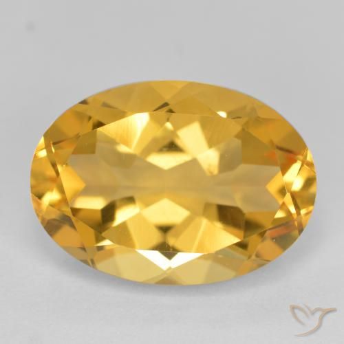 5.47ct Натуральный Средне-темный золотистый Цитрин, Овал, VVS-VS
