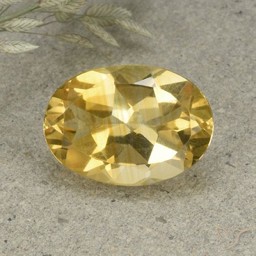 4.84ct Натуральный Золотисто-оранжевый Цитрин, Овал, VVS-VS